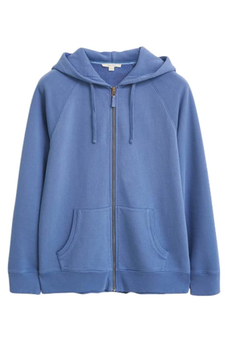UNISEX ZIP SWEAT MID BLUE 1