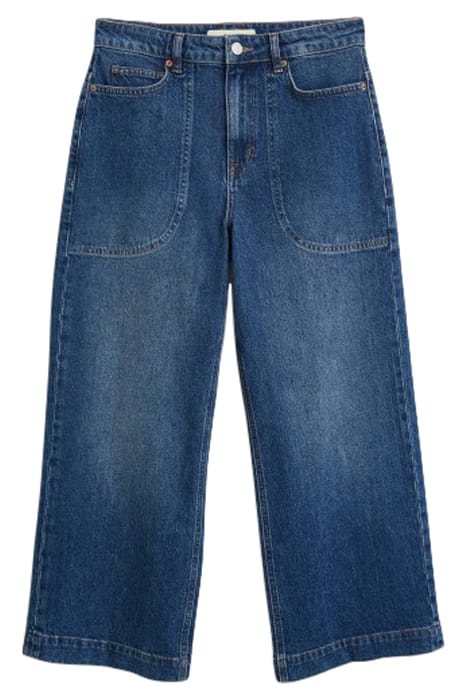 TIA WIDE LEG CROPPED JEAN MID DENIM 1