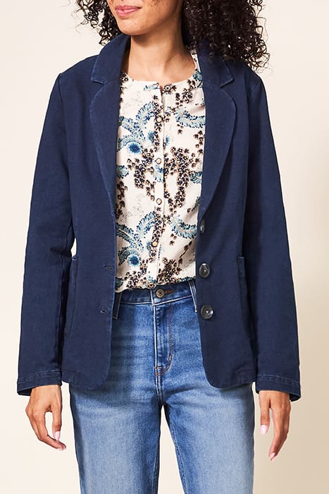 OLIVIA COTTON JERSEY BLAZER DARK DENIM 2