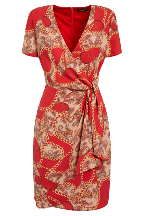 MARCIANO BY GUESS PAISLEY CHAIN DRESS PAISLEY CHAIN RED 9