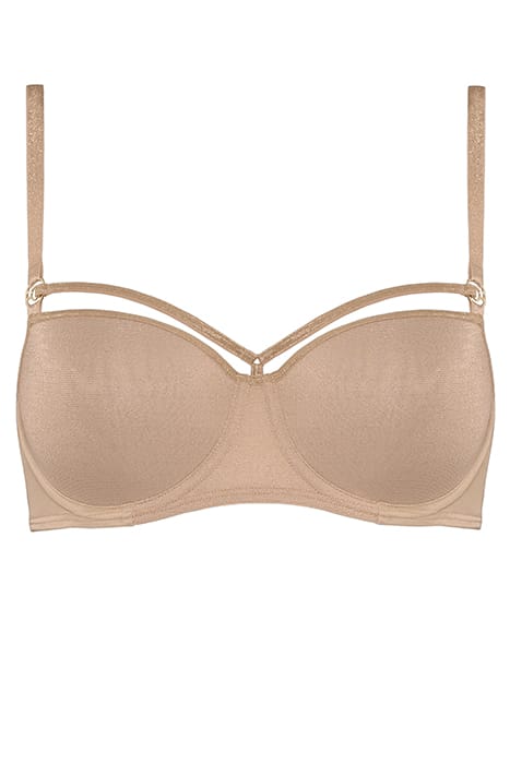SPACE ODYSSEY SAND AND GOLDEN LUREX BALCONY BRA 1