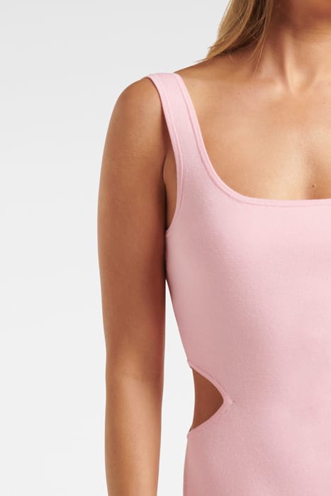 ZOEY CUT OUT SIDE MINI KNIT DRESS PINK 5