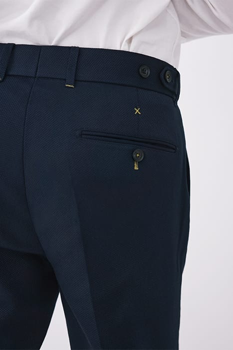 YORK TEXTURE COTTON TROUSER DARK NAVY 4