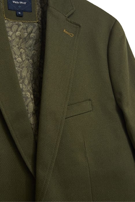 YORK TEXTURE COTTON BLAZER KHAKI GREEN 3