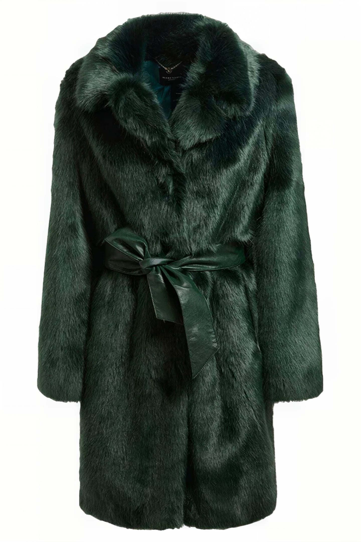 MARCIANO BY GUESS MATILDA COAT JET BLACK FAUX FUR 6
