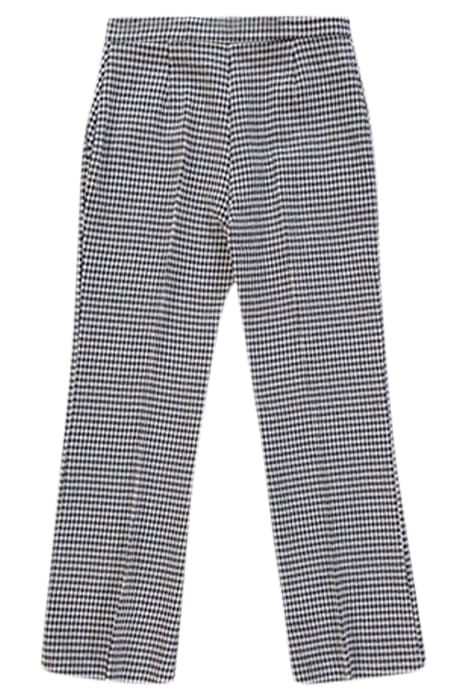 GAIO 4 PANTALONE VICHY STRETCH NAVY/ECRU 4