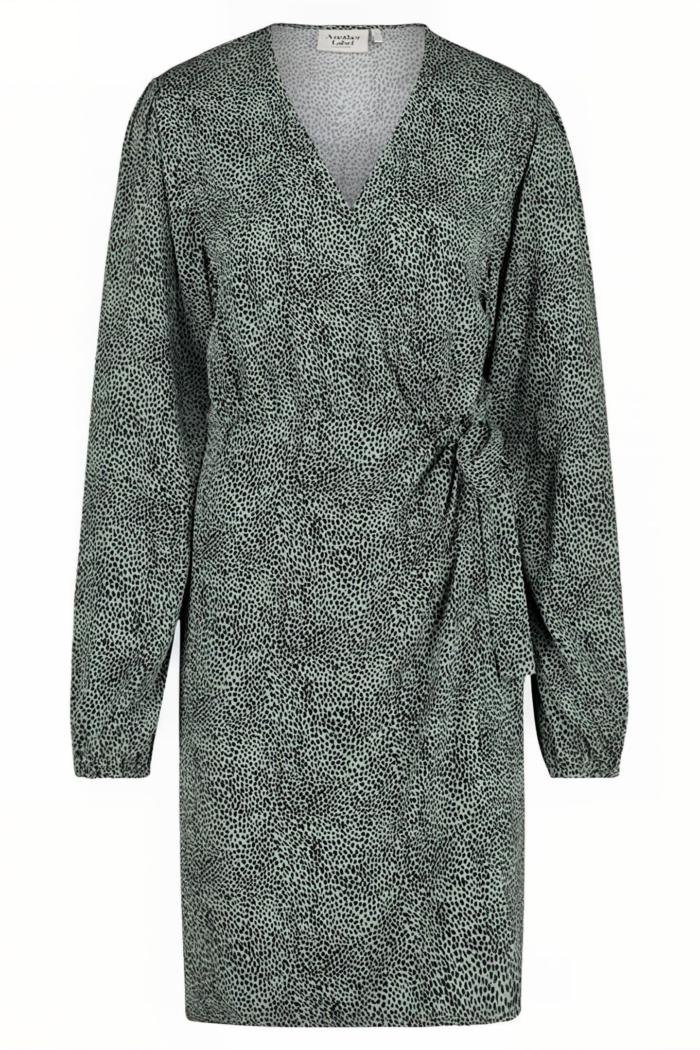 MIA DRESS L/S GREY GREEN ANIMAL 1