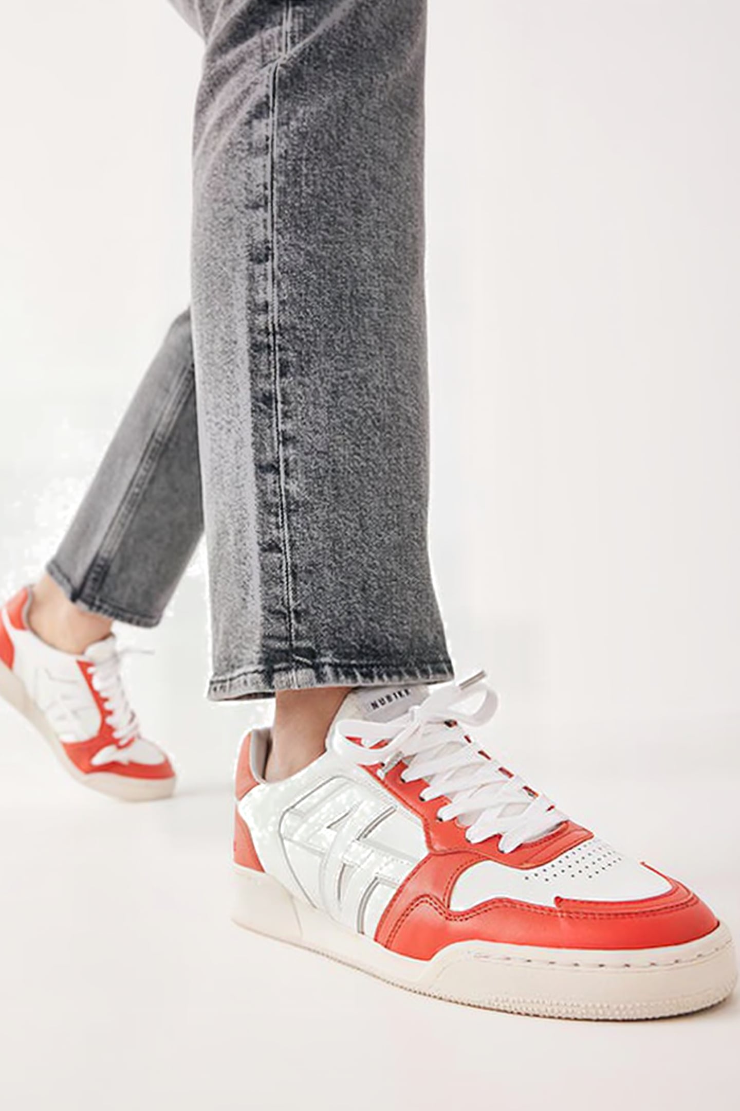 BLUEBERRY VAIPER (L) WHITE LEATHER - ORANGE WHITE LEATHER - 2