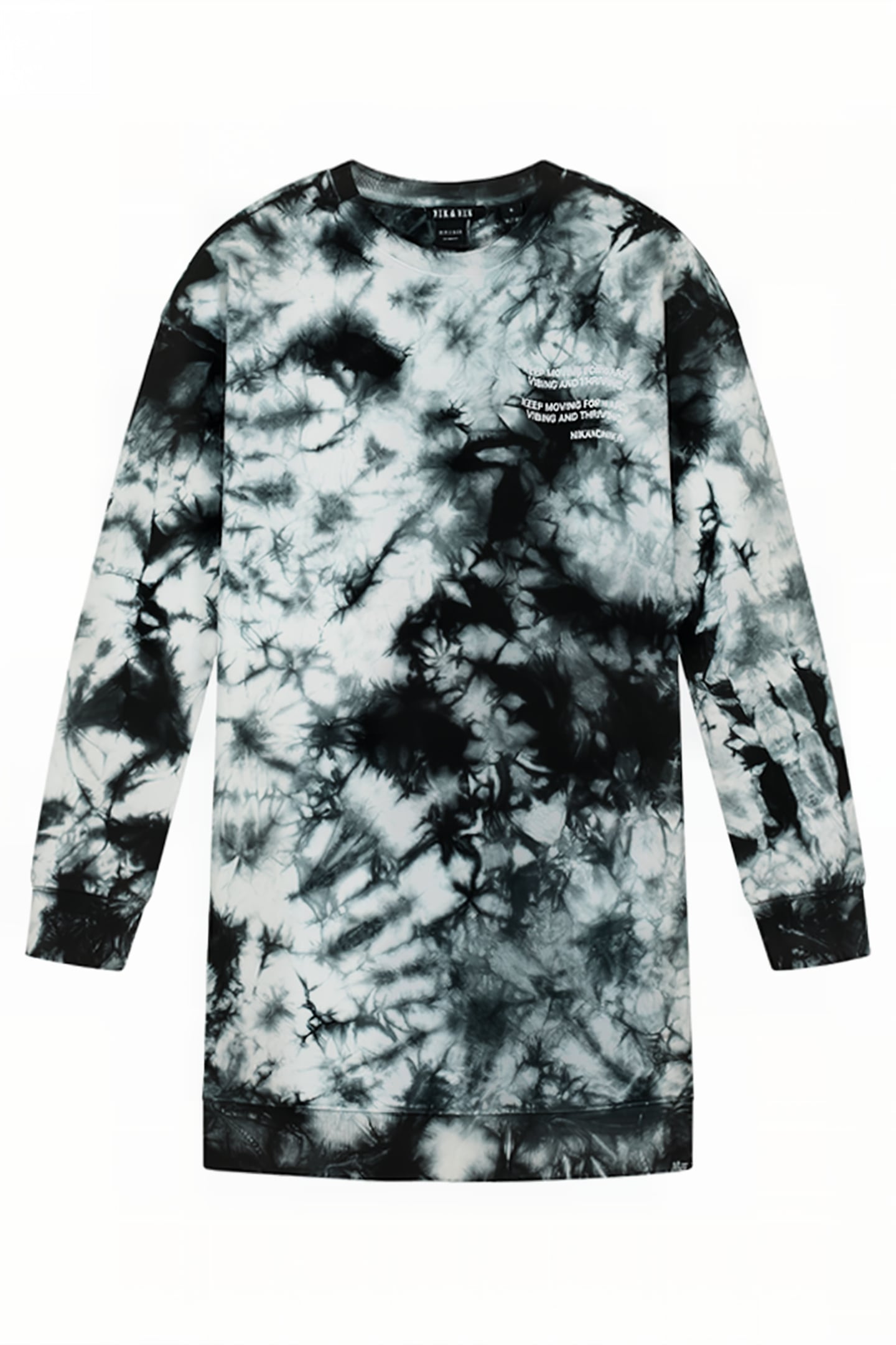 KEEP TIE DYE SWEATDRESS BLACK 1