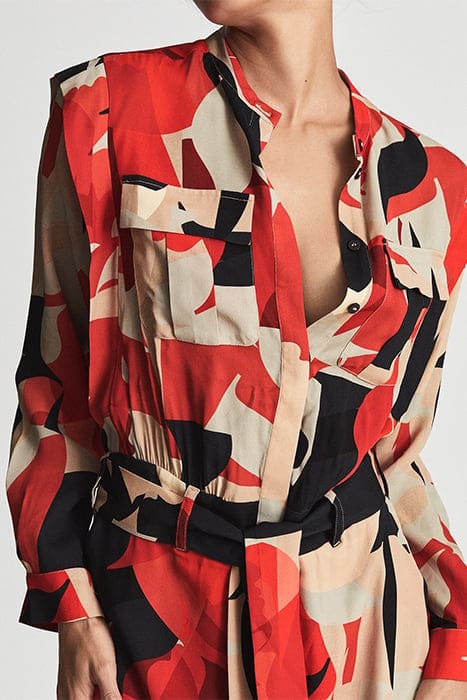 THEO RED SHIRT DRESS 5