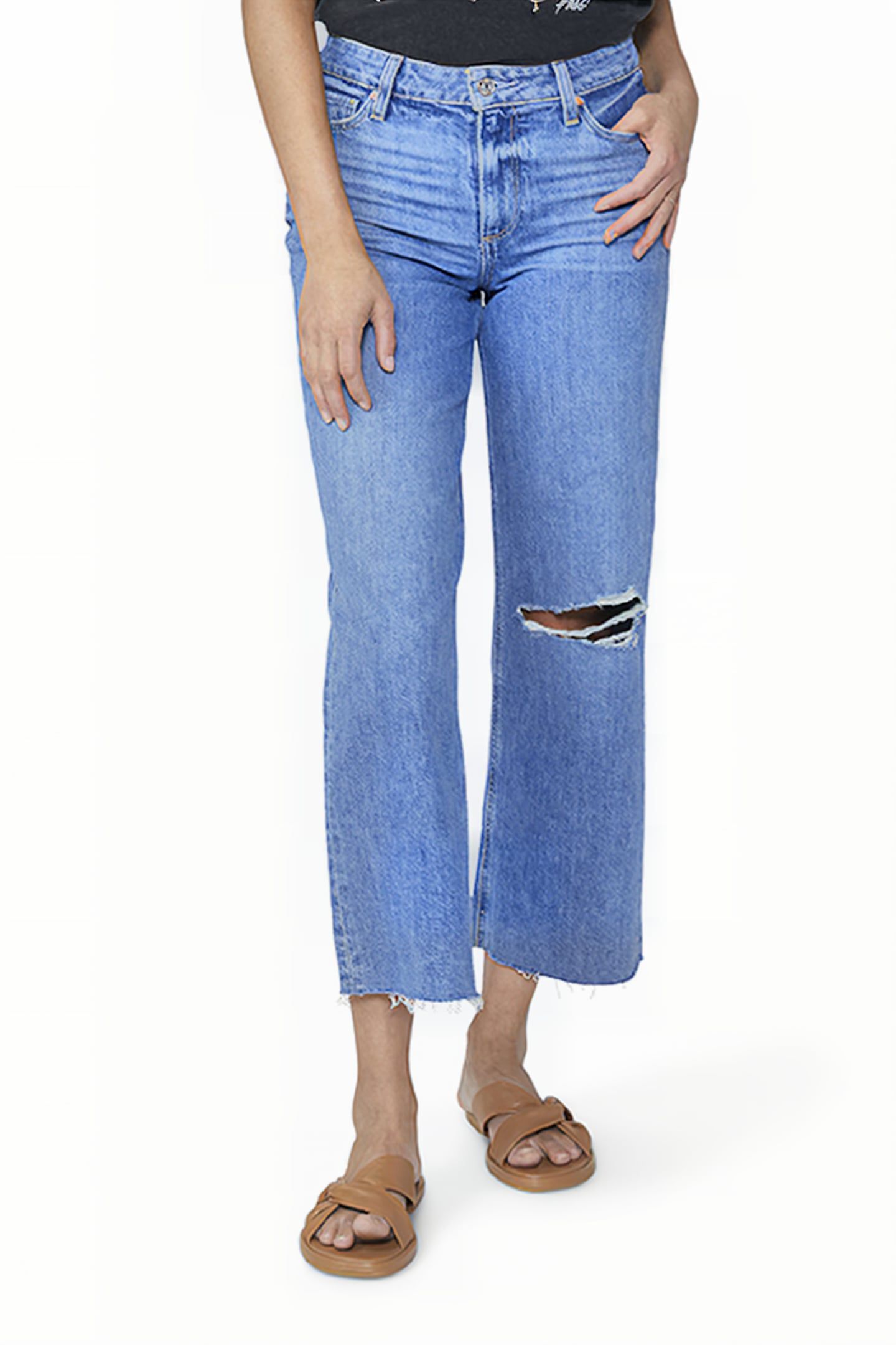 NELLIE RAW HEM DANDELION DESTRUCTED 1