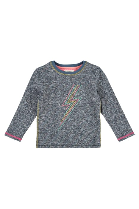 CROSS STITCH LIGHTNING SWEAT WASHED BLUE PRINT 1