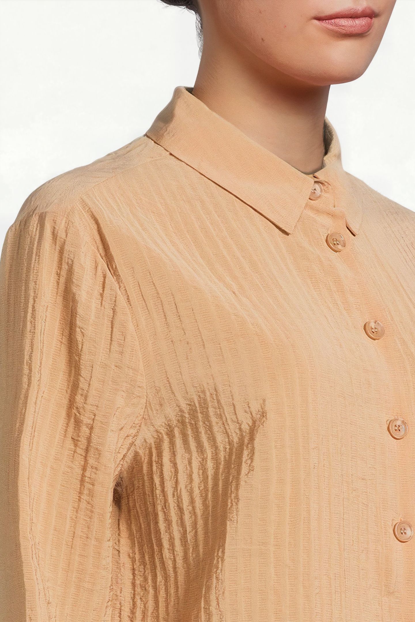 NORELL STRUCTURED SHIRT L/S FADED SAND 5