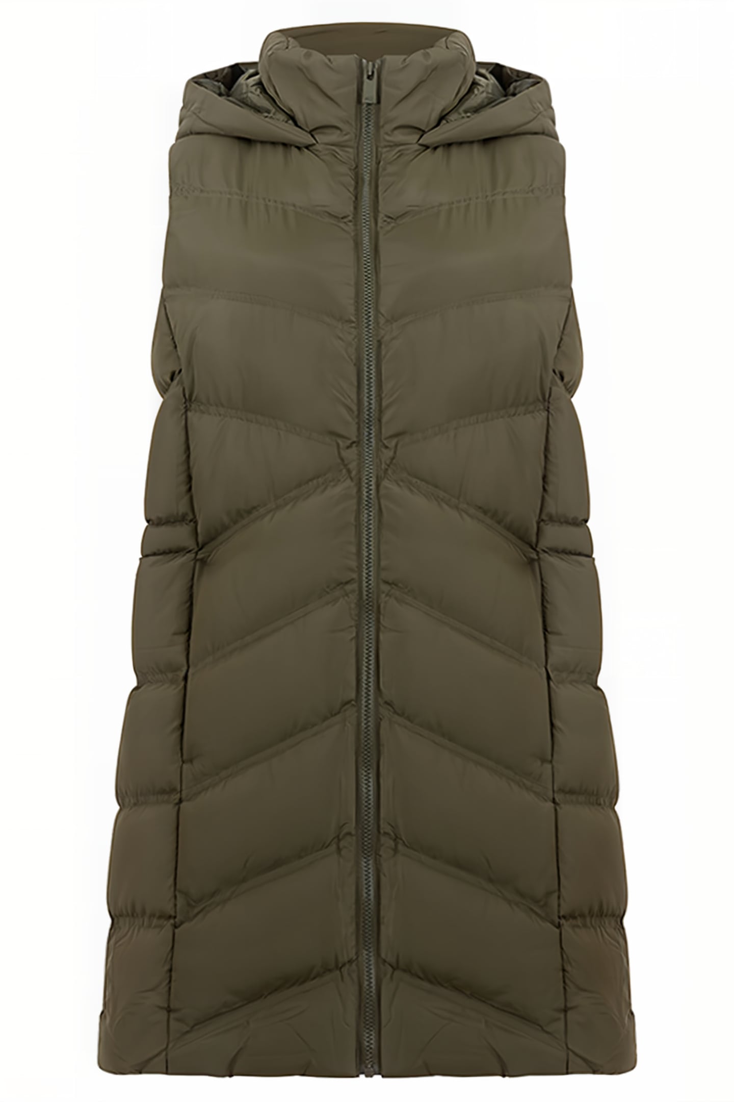 GILET ROW HOOD MID KHAKI 1