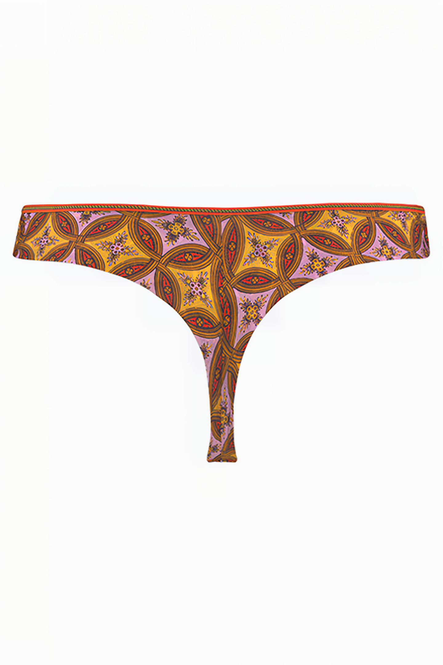 FLORANA RED CLAY AND SOFT PINK THONG 4