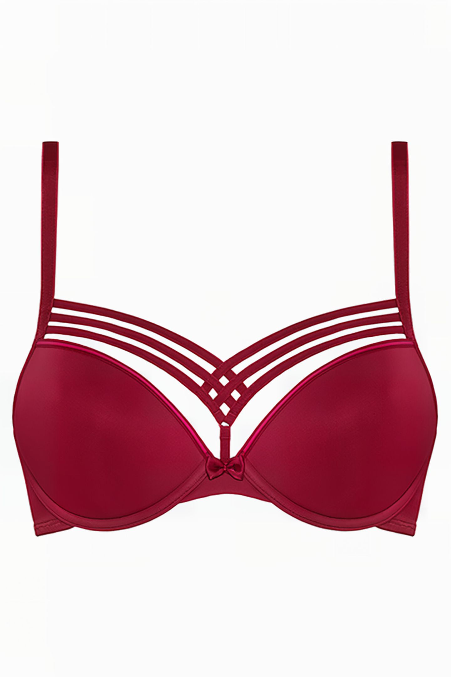 DAME DE PARIS BORDEAUX AND FUCHSIA PUSH UP BRA 3