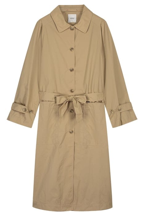 COAT BELTED CASUAL TWILL BROWNS 8