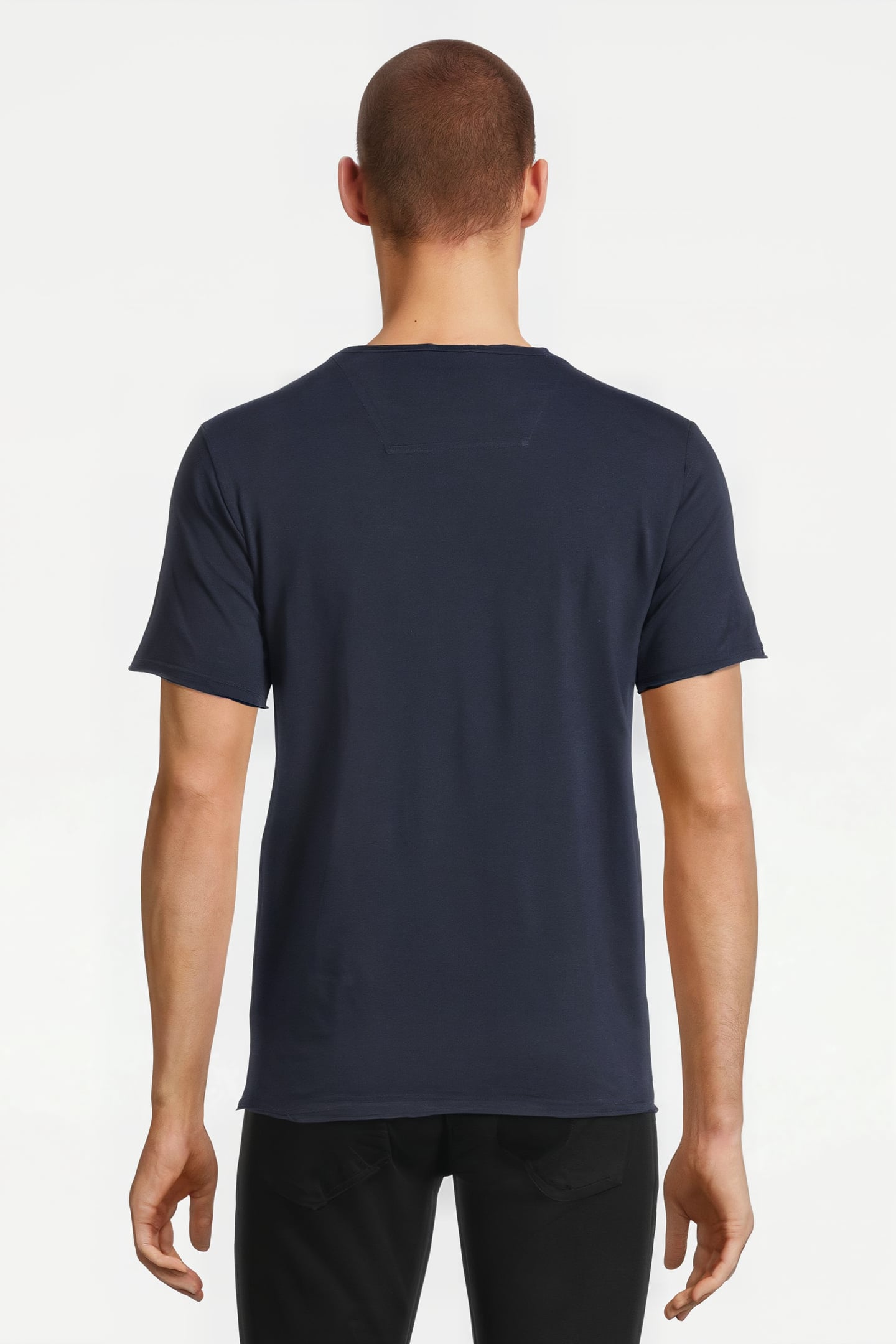 BASIC ROUND NECK TEE SLUB JERSEY DK. NAVY 3