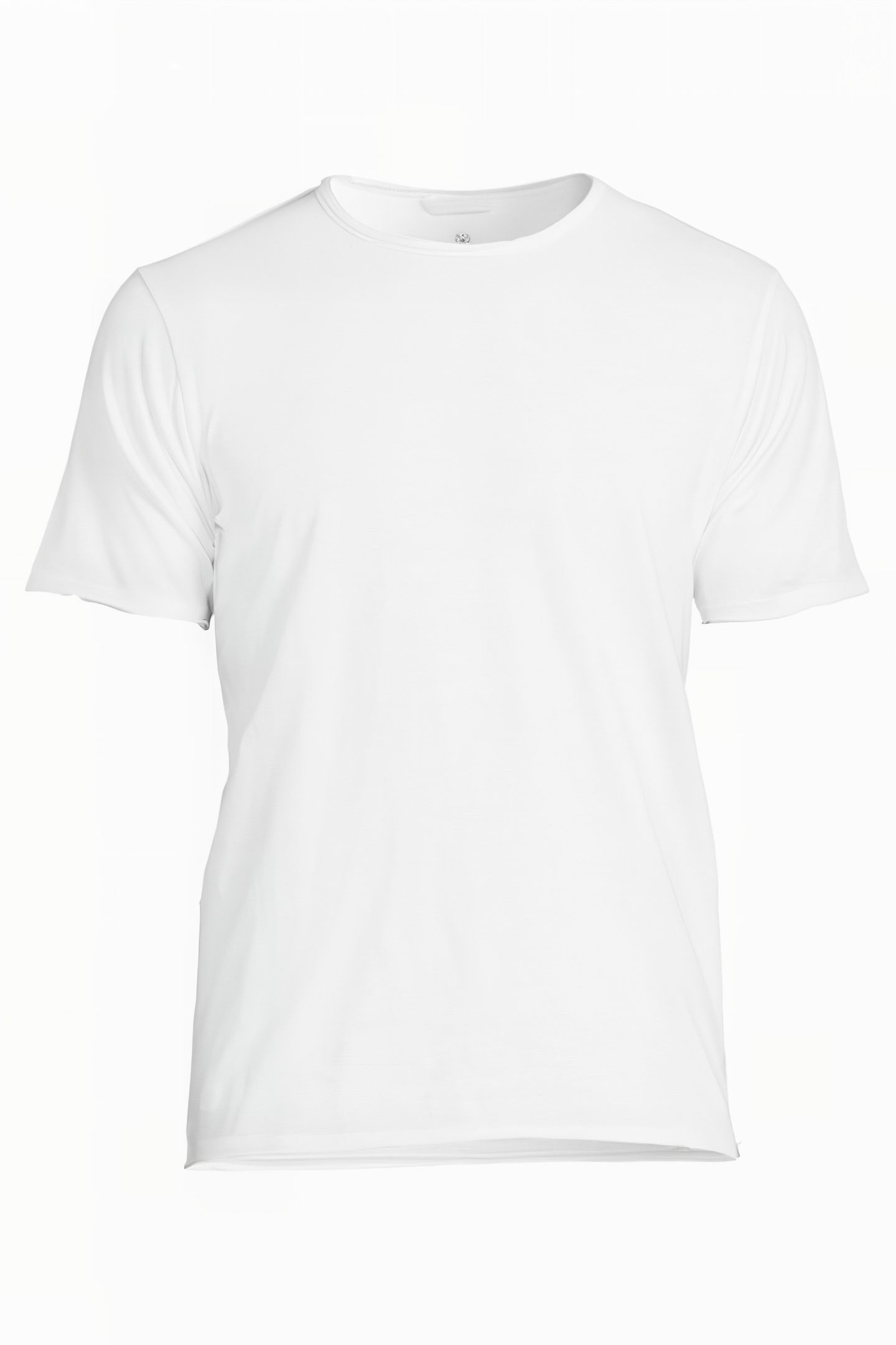 BASIC ROUND NECK TEE SLUB JERSEY WHITE 1