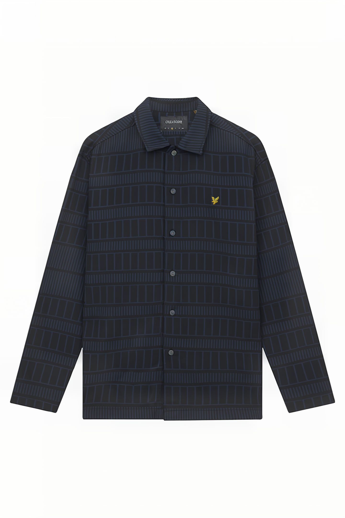 GRID OVERSHIRT DARK NAVY/JET BLACK 5