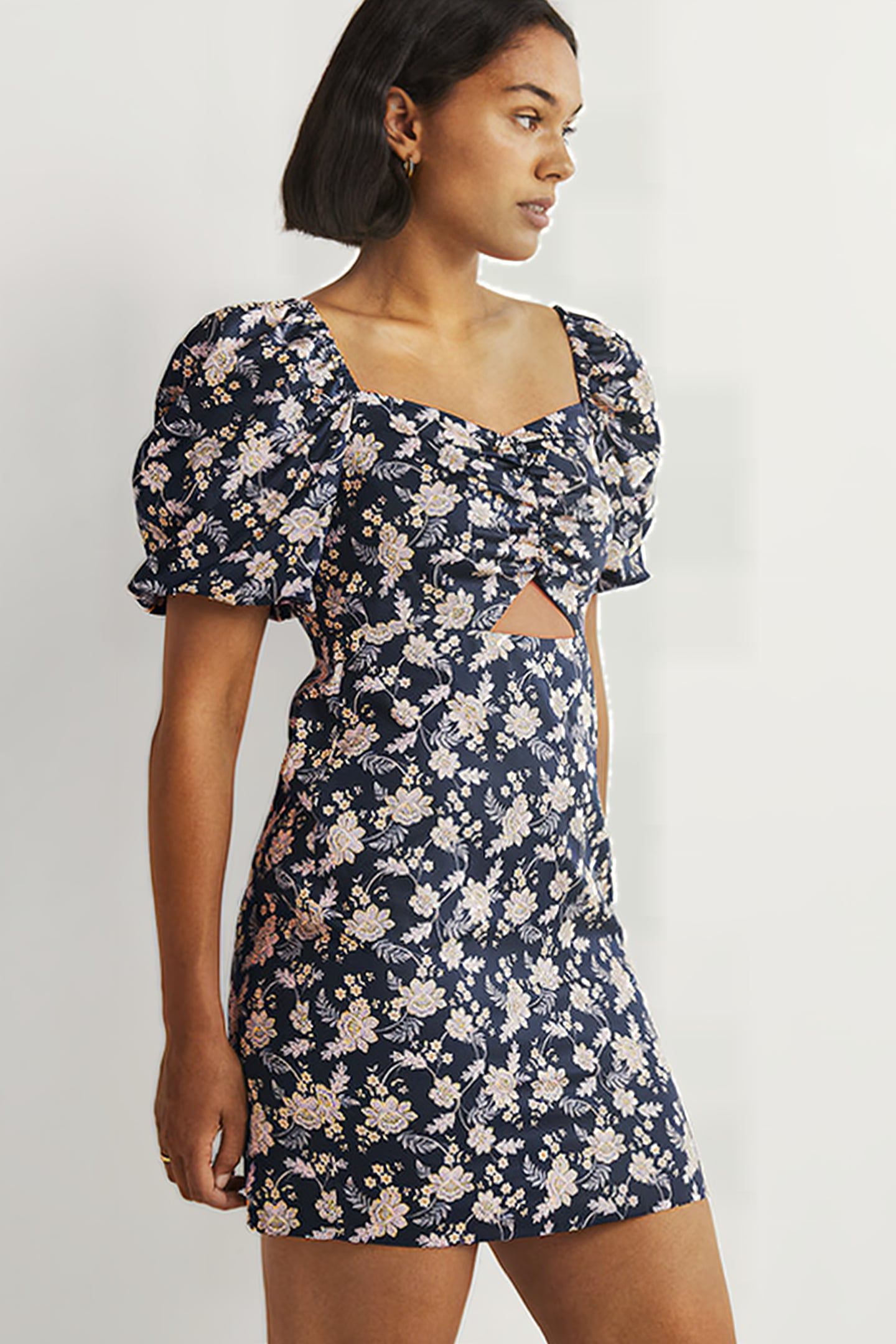 CUT OUT DETAIL MINI DRESS NAV 3