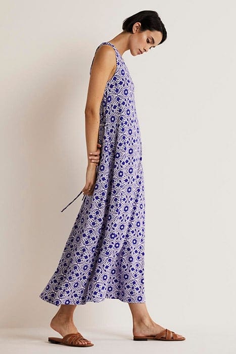 ONE SHOULDER JERSEY MIDI DRESS BLU 3