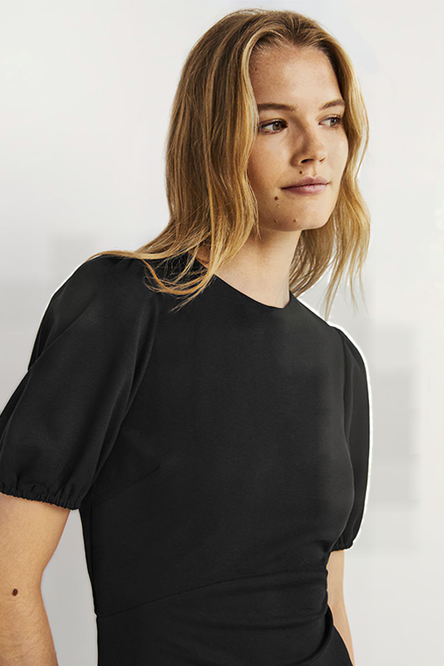 CUT OUT JERSEY MINI DRESS BLK 4