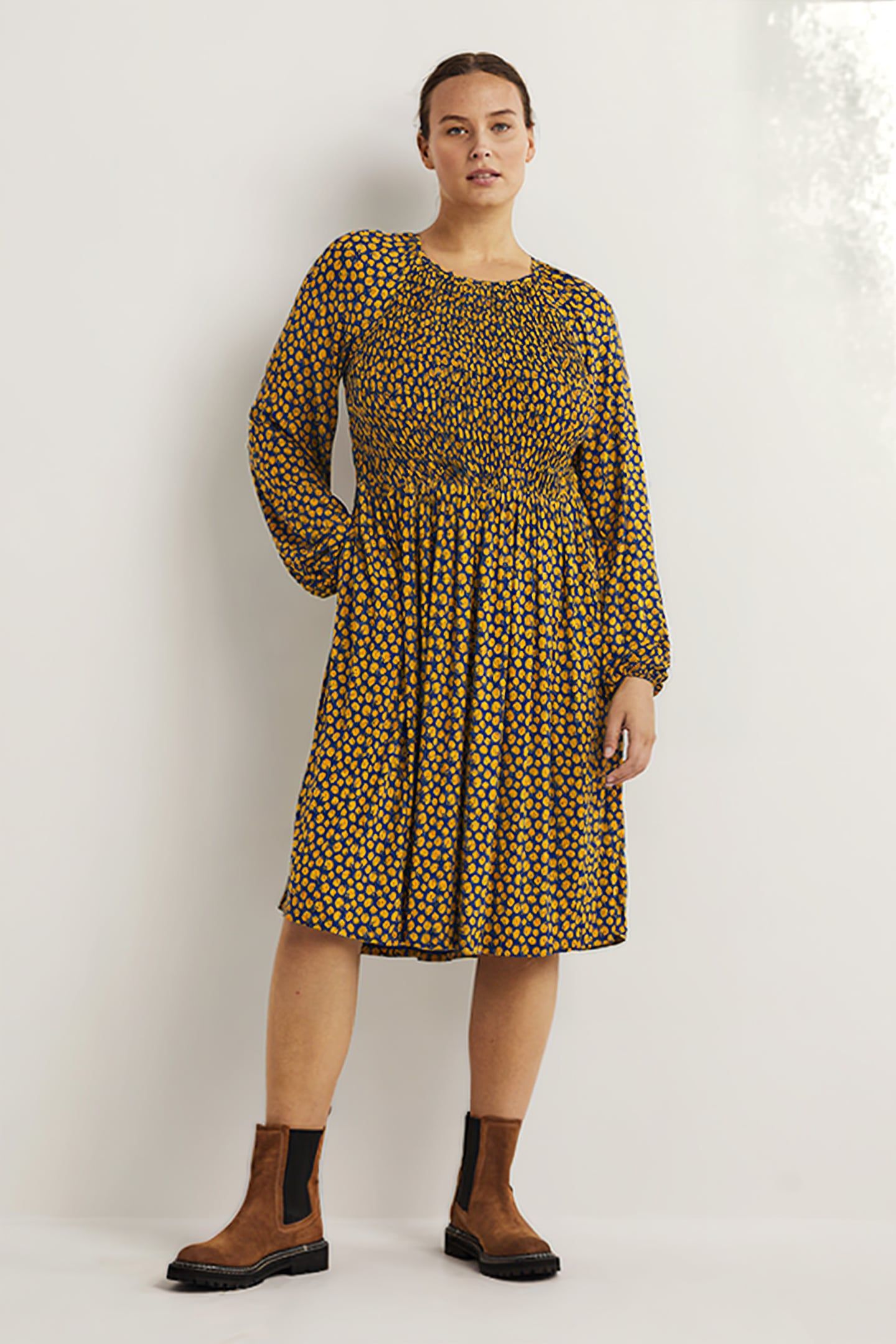SMOCKED BODICE JERSEY DRESS DCM 1