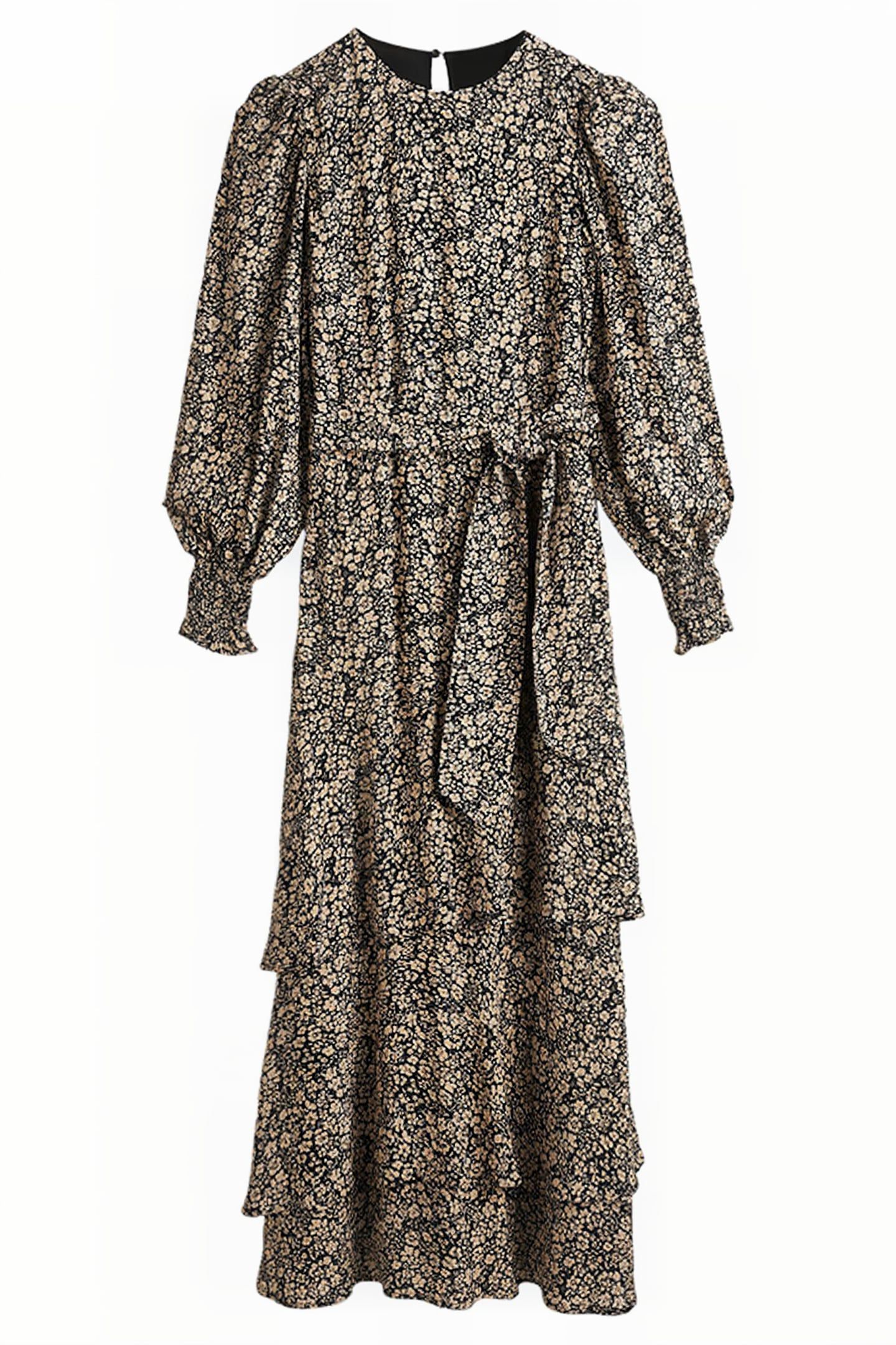 TIERED MULTI RUFFLE MAXI DRESS SND 6