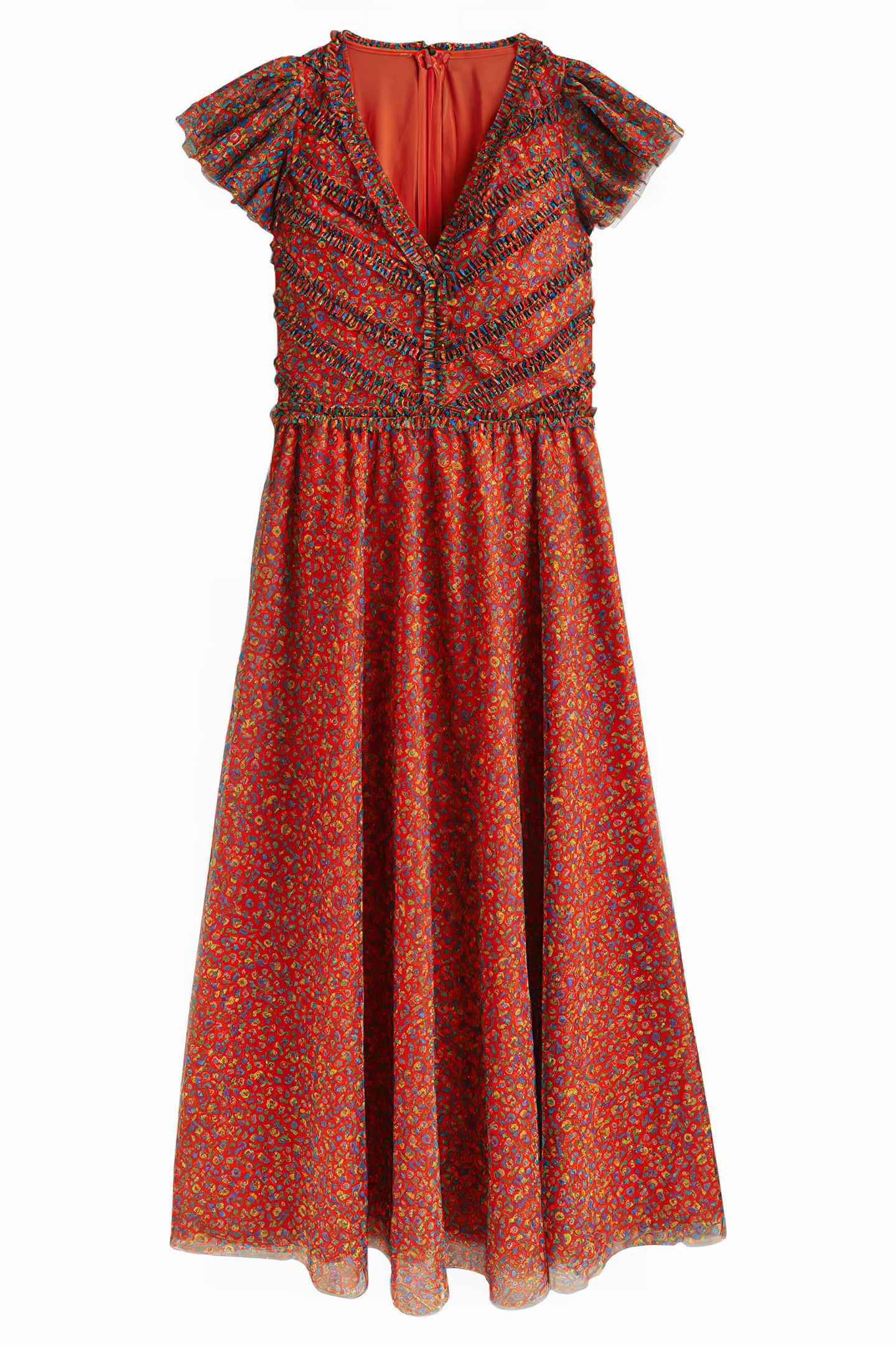 TULLE V-NECK MAXI PARTY DRESS BRD 7