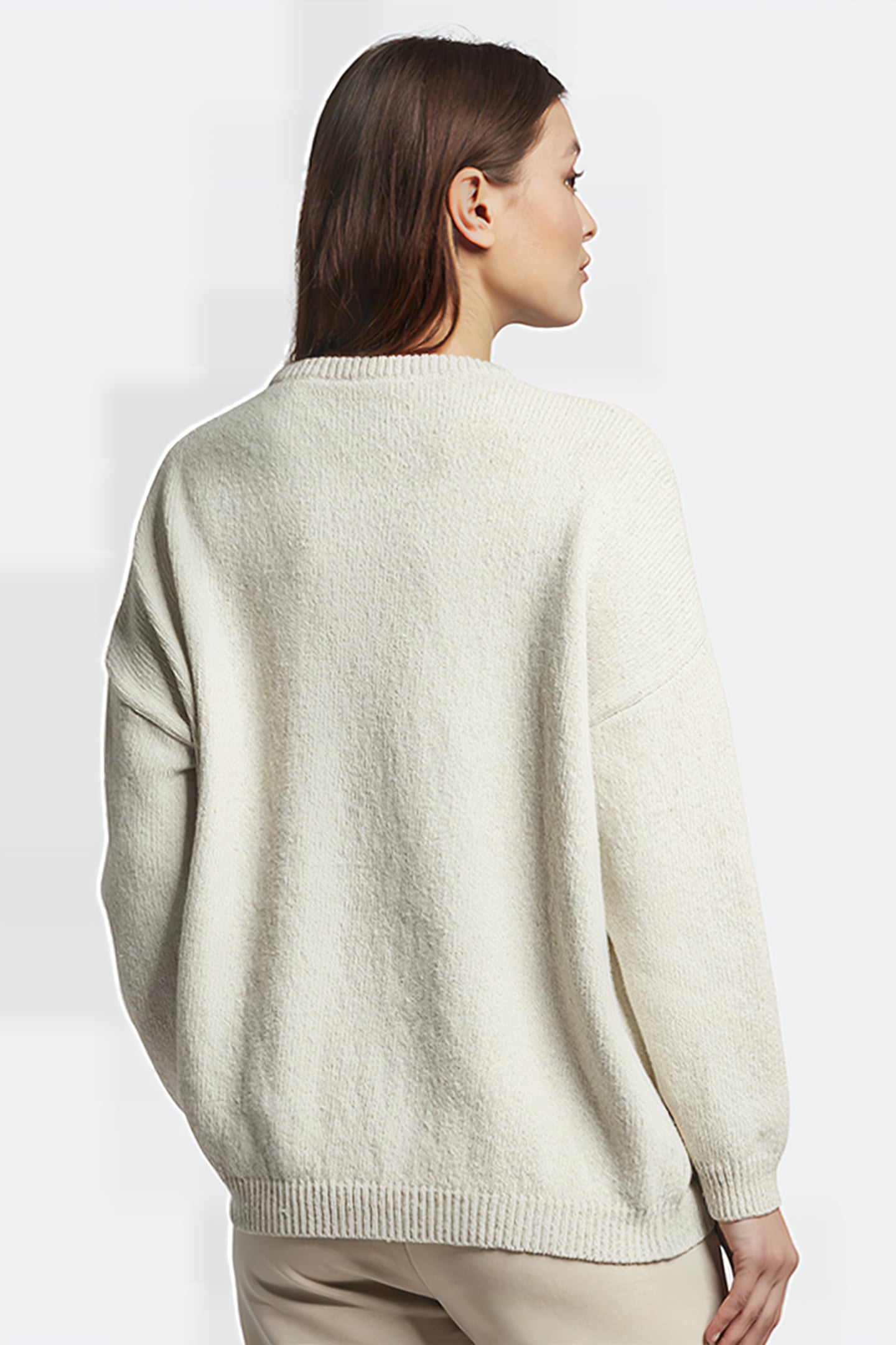 RECYCLED DENIM JUMPER ECRU 2