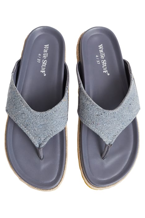 TOE THONG FOOTBED MID DENIM 2