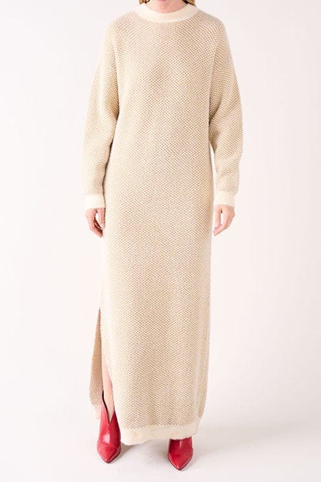 CHAYA DRESS L/S ICED COFFEE MELEE 2