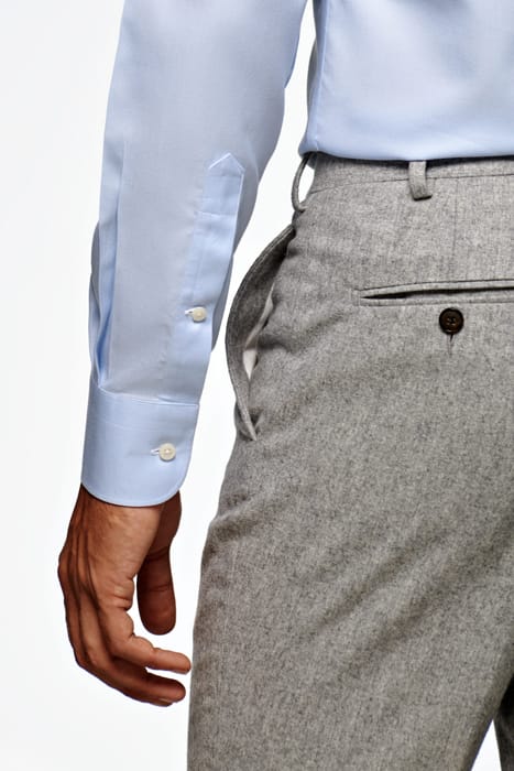 Light Blue Pinpoint Oxford Extra Slim Fit Shirt 6