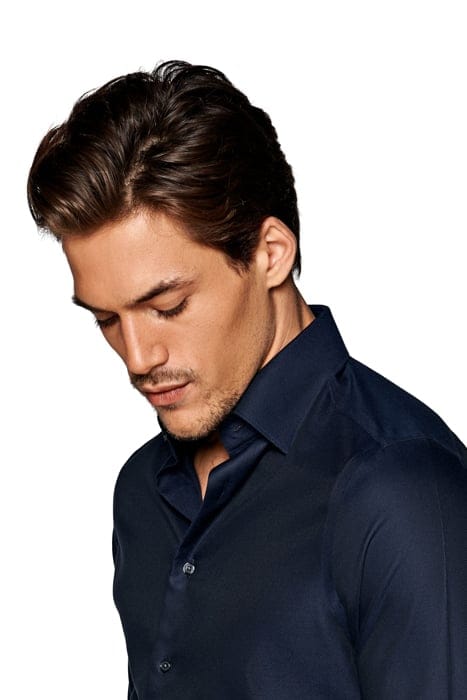 Navy Royal Oxford Slim Fit Shirt 9