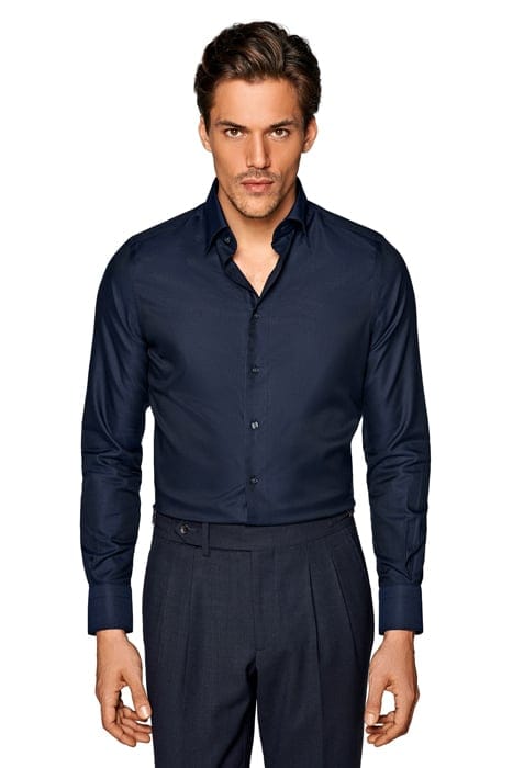 Navy Royal Oxford Slim Fit Shirt 1