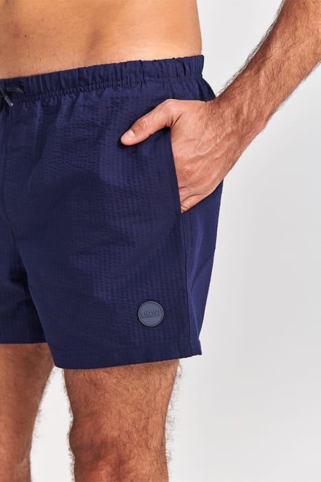 MEN SWIMSHORT SEERSUCKER DARK NAVY BLUE 4