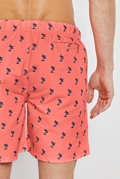MEN SWIM SHORT SHIWI PALMTREE MICRO PEACH NEON ORANGE 4