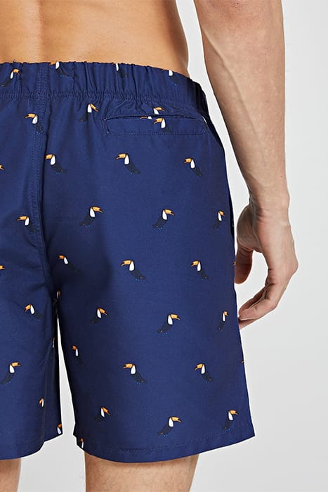 MEN SWIM SHORT TUCAN MICRO PEACH DARK NAVY BLUE 6