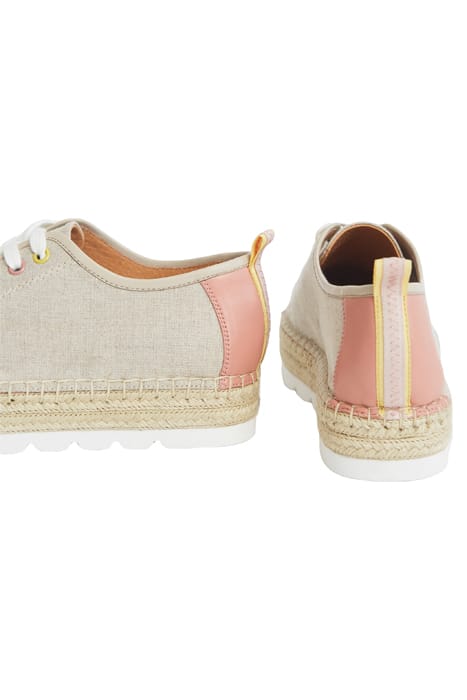 ESPADRILLE LACE UP FLATFORMS WHITE 4