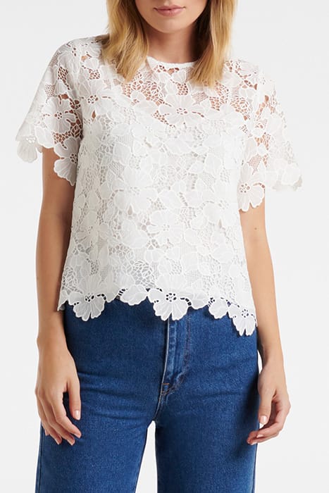 CANDICE LACE TEE PORCELAIN 1