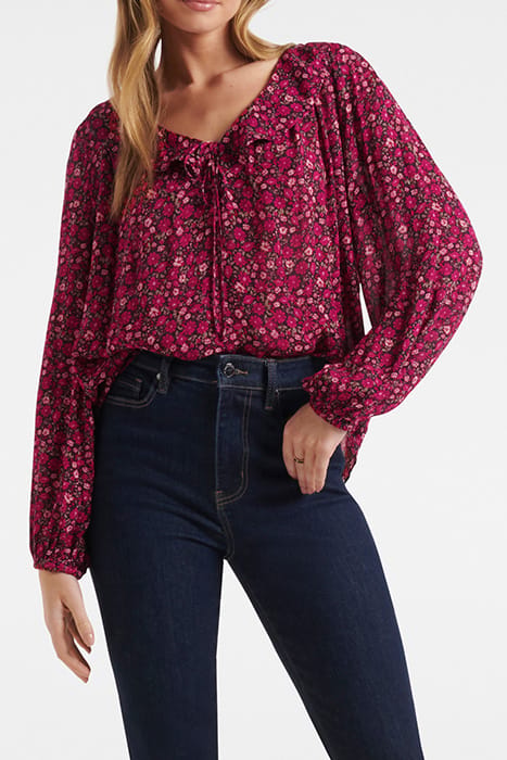BROOKLYN RUFFLE BLOUSE ROUGE ADDISON DITSY 1
