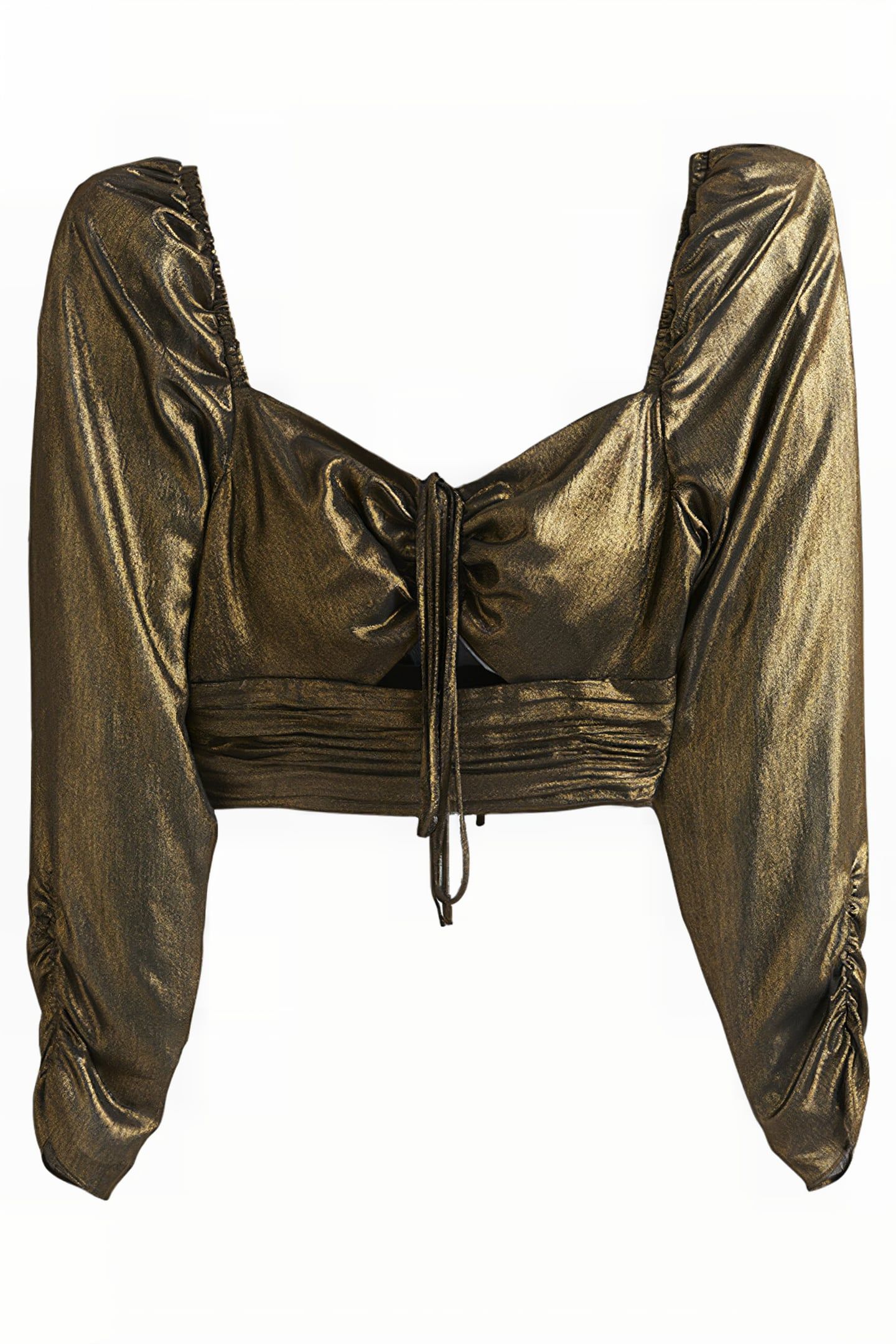 CUT OUT DETAIL HALTER TOP GLD 5