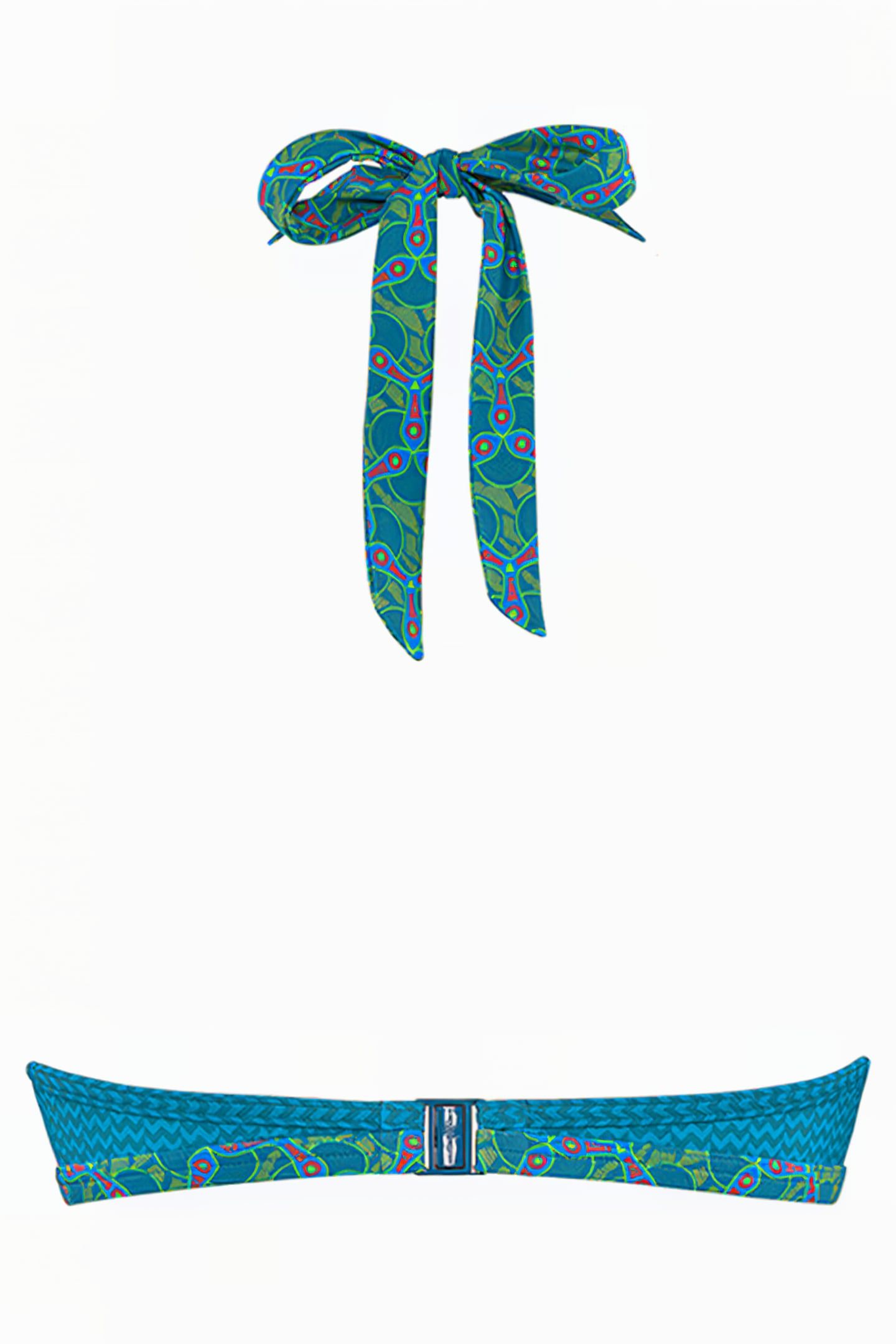 OCEANA LAGOON BLUE AND GREEN PUSH UP BIKINI TOP 4