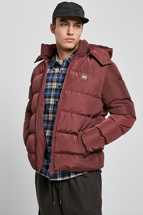 HOODED PUFFER JACKET CHERRY 2