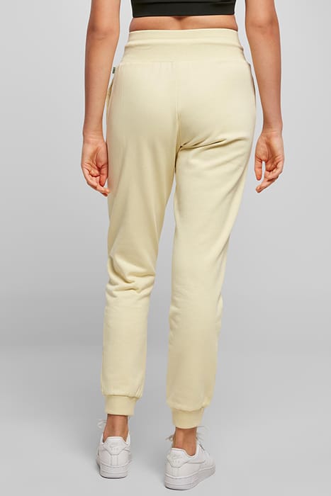 LADIES ORGANIC HIGH WAIST SWEAT PANTS SOFTYELLOW 3