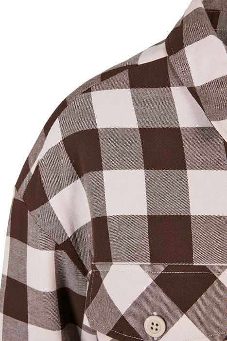 LADIES FLANELL PADDED OVERSHIRT PINK/BROWN 7