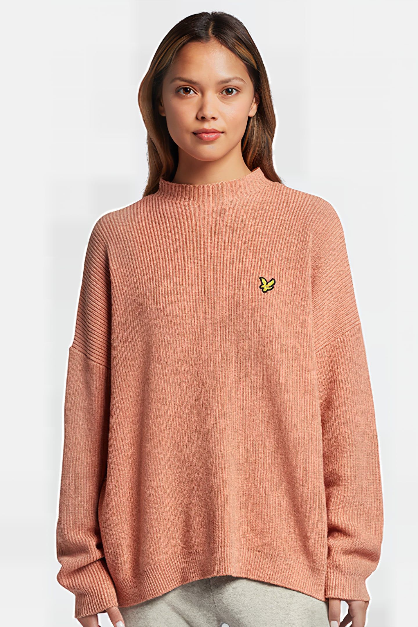 MOCK NECK JUMPER W795 DUSTY PEACH 1