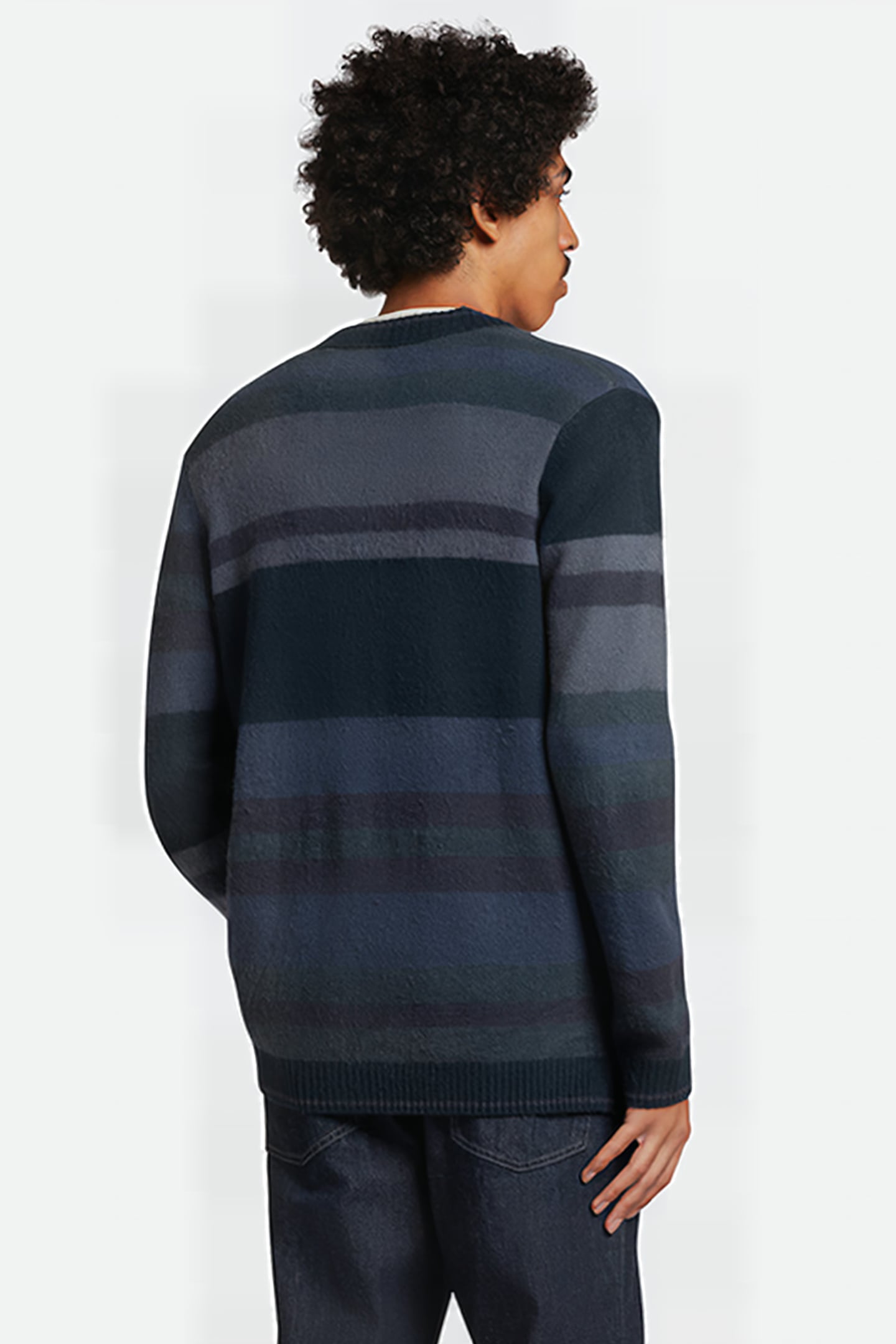 TEXTURED STRIPE CARDIGAN Z271 DARK NAVY 2