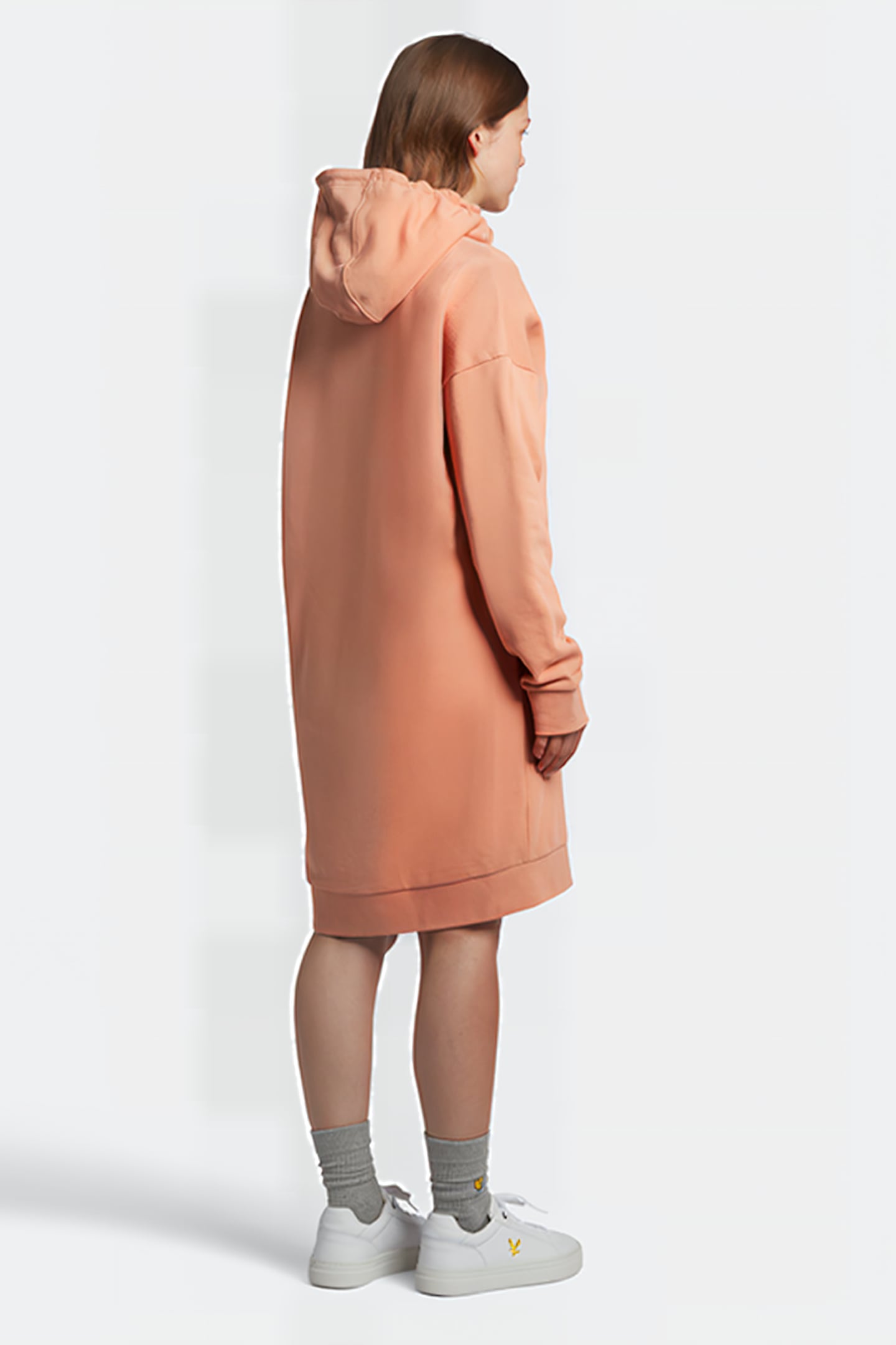HOODIE DRESS W795 DUSTY PEACH 2